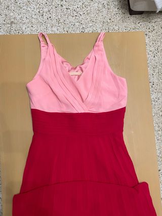 Vestido fiesta/boda rosa y rojo