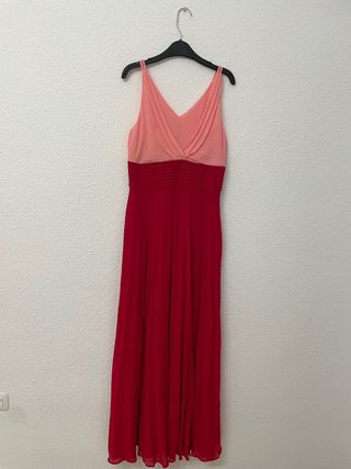 Vestido fiesta/boda rosa y rojo