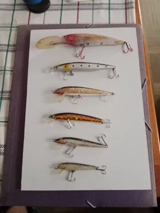 Lote 6 señuelos pesca Rapala