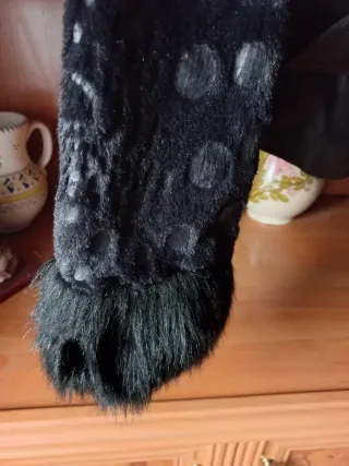 Cazadora polipiel y antelina negra