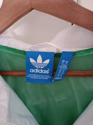 Chaqueta Adidas Talla XL Verde y Blanca