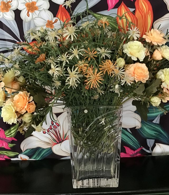 Jarrón Cristal Tallado Nuevo