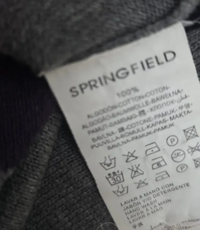 Jersey de rayas gris y morado