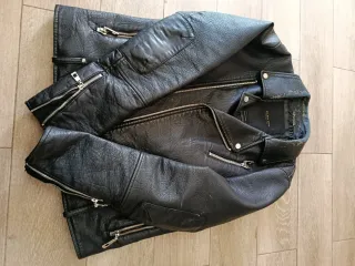 Chaqueta motera Zara Negra Talla L