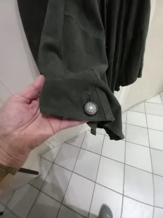 Mantella in pelle grigio piombo