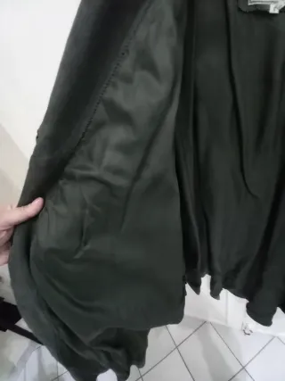 Mantella in pelle grigio piombo