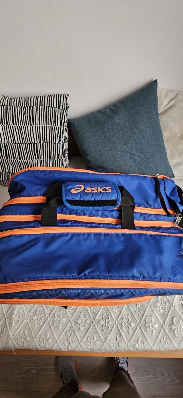 Paletero Asics Azul y Naranja