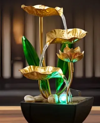 Fuente de interior con luz LED humificador