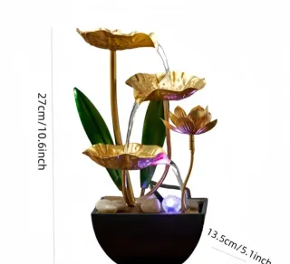 Fuente de interior con luz LED humificador