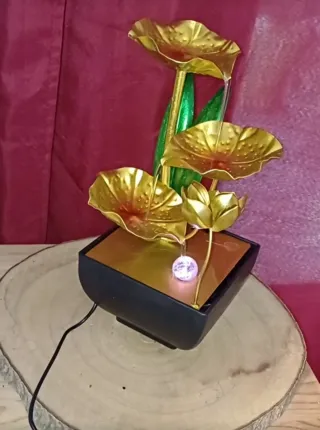 Fuente de interior con luz LED humificador