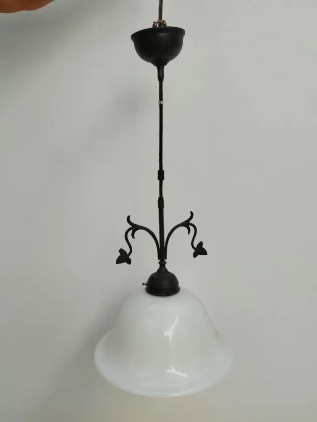 Lámpara de techo tulipa cristal