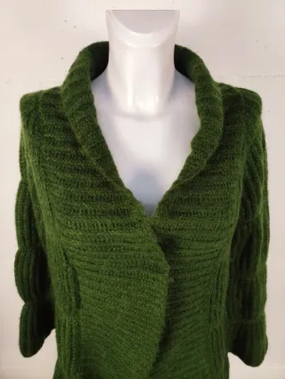 Cardigan donna maniche lunghe verde