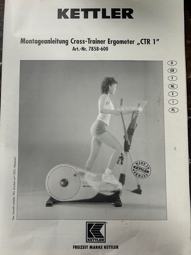 Bicicleta Elíptica Kettler CTR 1