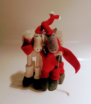 Pecorelle natalizie in panno e lana