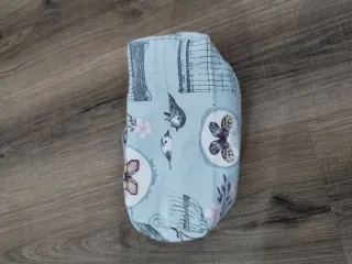 Beauty case azzurro fatto a mano