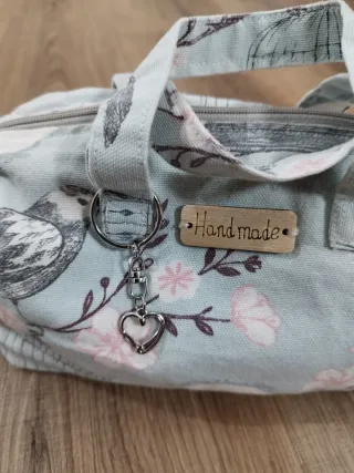 Beauty case azzurro fatto a mano