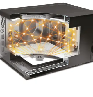 Microondas Whirlpool Negro y Blanco. Gran capacida