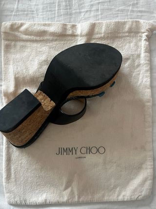 Sandalias Jimmy Choo Mujer Negro/Teal