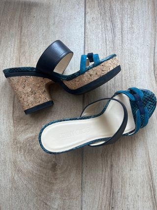 Sandalias Jimmy Choo Mujer Negro/Teal