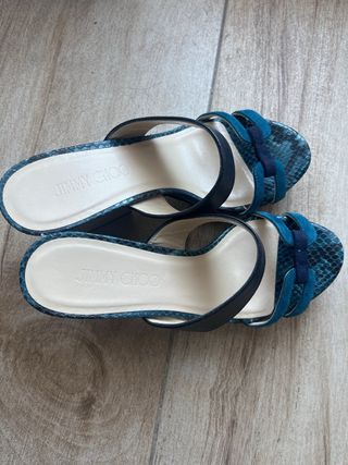Sandalias Jimmy Choo Mujer Negro/Teal