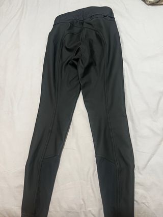 Pantalón hípica efecto piel negro. Talla niña 14