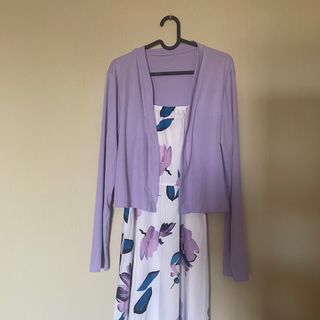 Vestido largo estampado floral con chaqueta