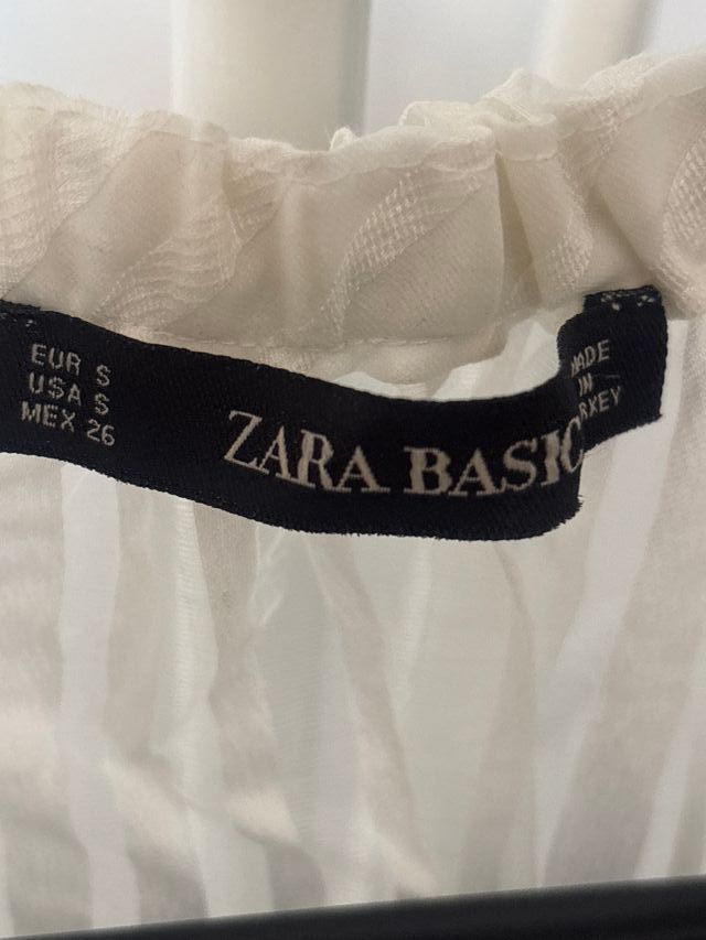 Bomber ZARA BASIC blanca semitransparente Talla Ún