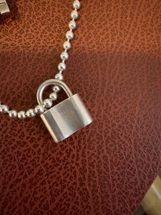 Tiffany & Co. Collar Llave y Candado Plata