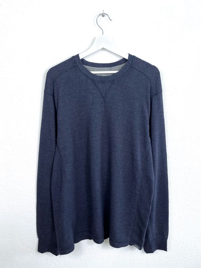 Camicia Eddie Bauer a Manica Lunga Retro Blu Y2K