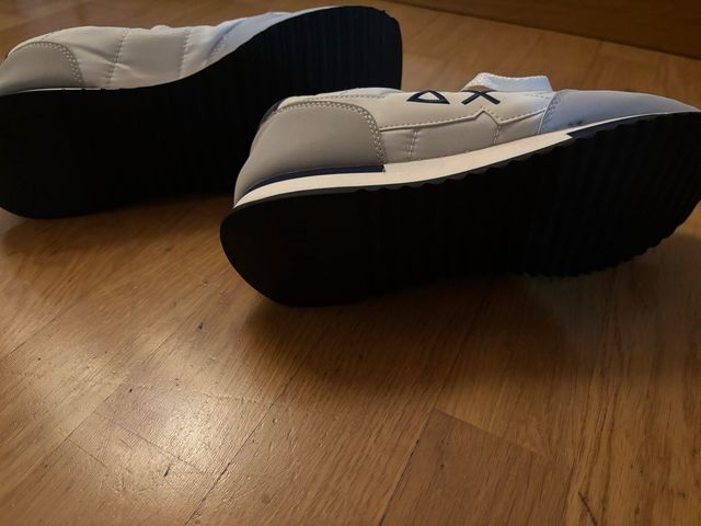 SUN68 Sneakers Uomo Taglia 44 Grigio Bianco