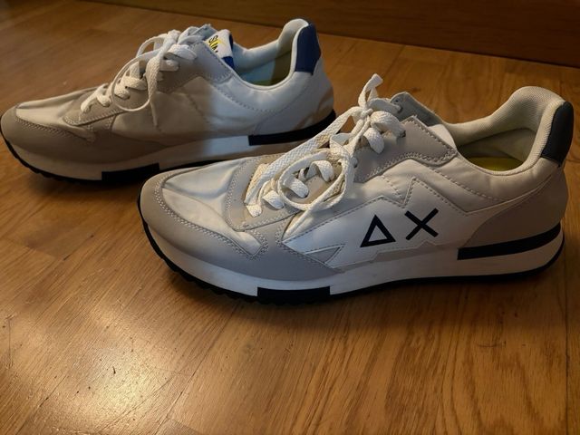 SUN68 Sneakers Uomo Taglia 44 Grigio Bianco