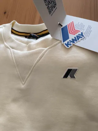 Felpa K-Way Winter Time Bianco Avorio XL