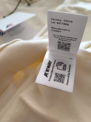 Felpa K-Way Winter Time Bianco Avorio XL