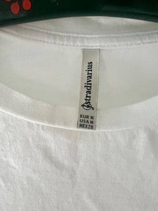 Camiseta Stradivarius Talla S Mangas Fruncidas