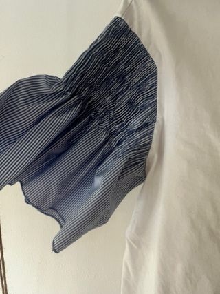 Camiseta Stradivarius Talla S Mangas Fruncidas