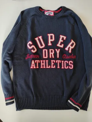 Jersey Superdry Algodón Talla M Azul Marino