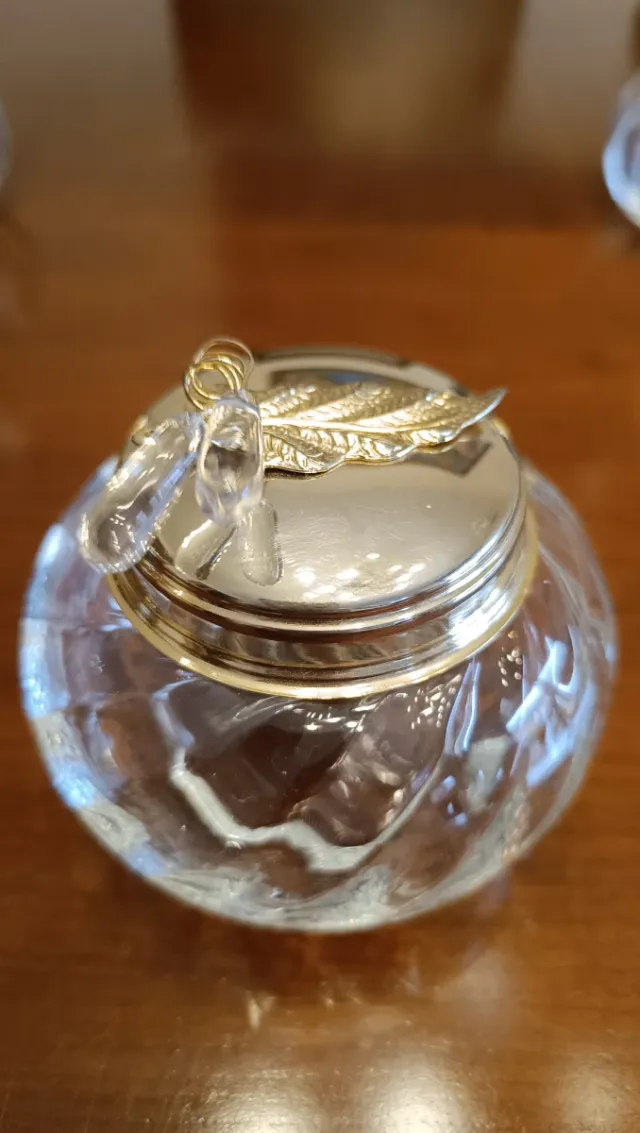 Juego Tocador Cristal y Oro