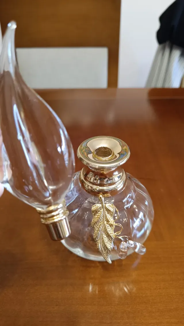 Juego Tocador Cristal y Oro