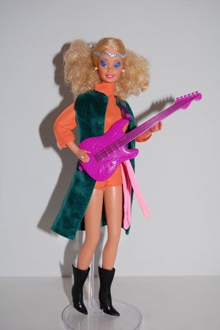 Barbie Mattel Rockers 1985 Chitarra Rosa