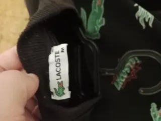 Sudadera Lacoste Negra con Estampado