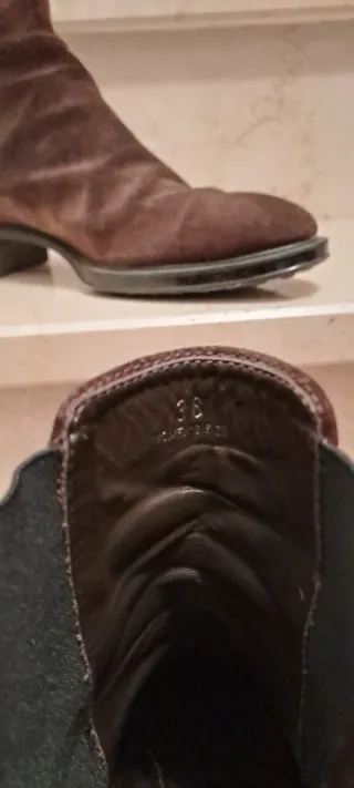 Stivaletti donna in camoscio marrone