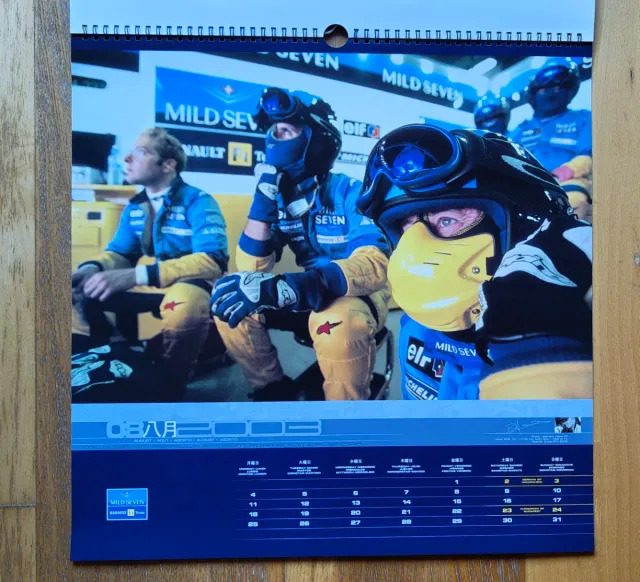 Calendario Fórmula 1 Renault 2003 Fernando Alonso