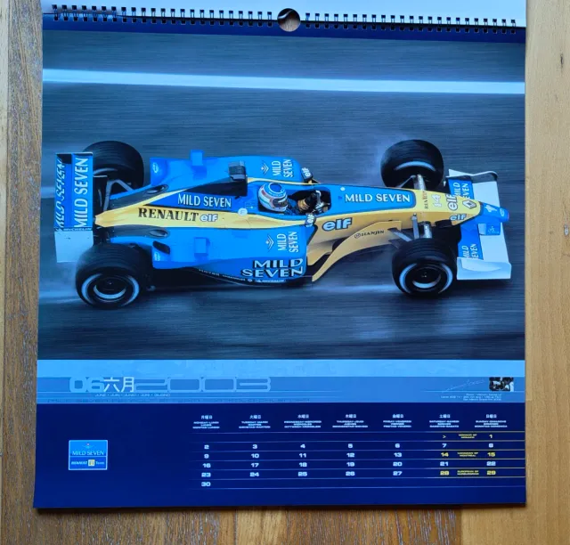 Calendario Fórmula 1 Renault 2003 Fernando Alonso