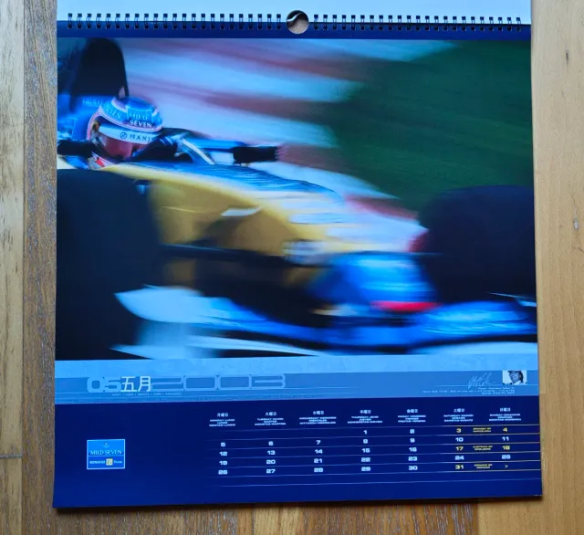 Calendario Fórmula 1 Renault 2003 Fernando Alonso