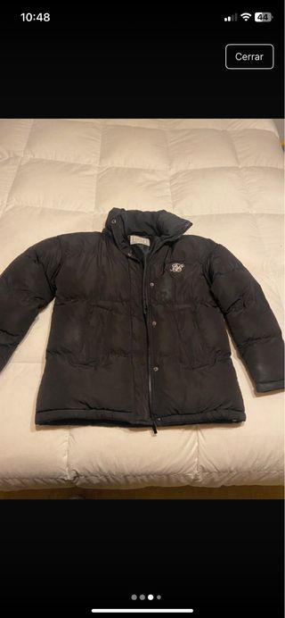 Cazadora SikSilk Negra con Capucha y Borrego