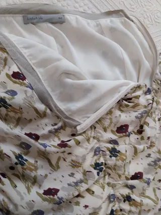 Falda Bimba y Lola T.42 seda 100% Estampado Floral