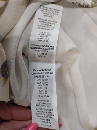 Falda Bimba y Lola T.42 seda 100% Estampado Floral