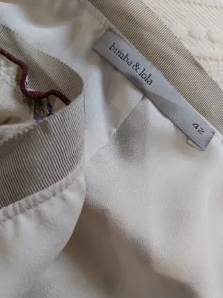 Falda Bimba y Lola T.42 seda 100% Estampado Floral