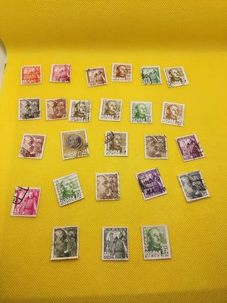 ✅Lote Sellos Antiguos usados de Franco