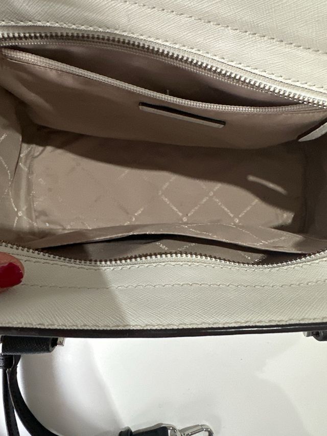 Bolso Michael Kors Blanco y Beige Original